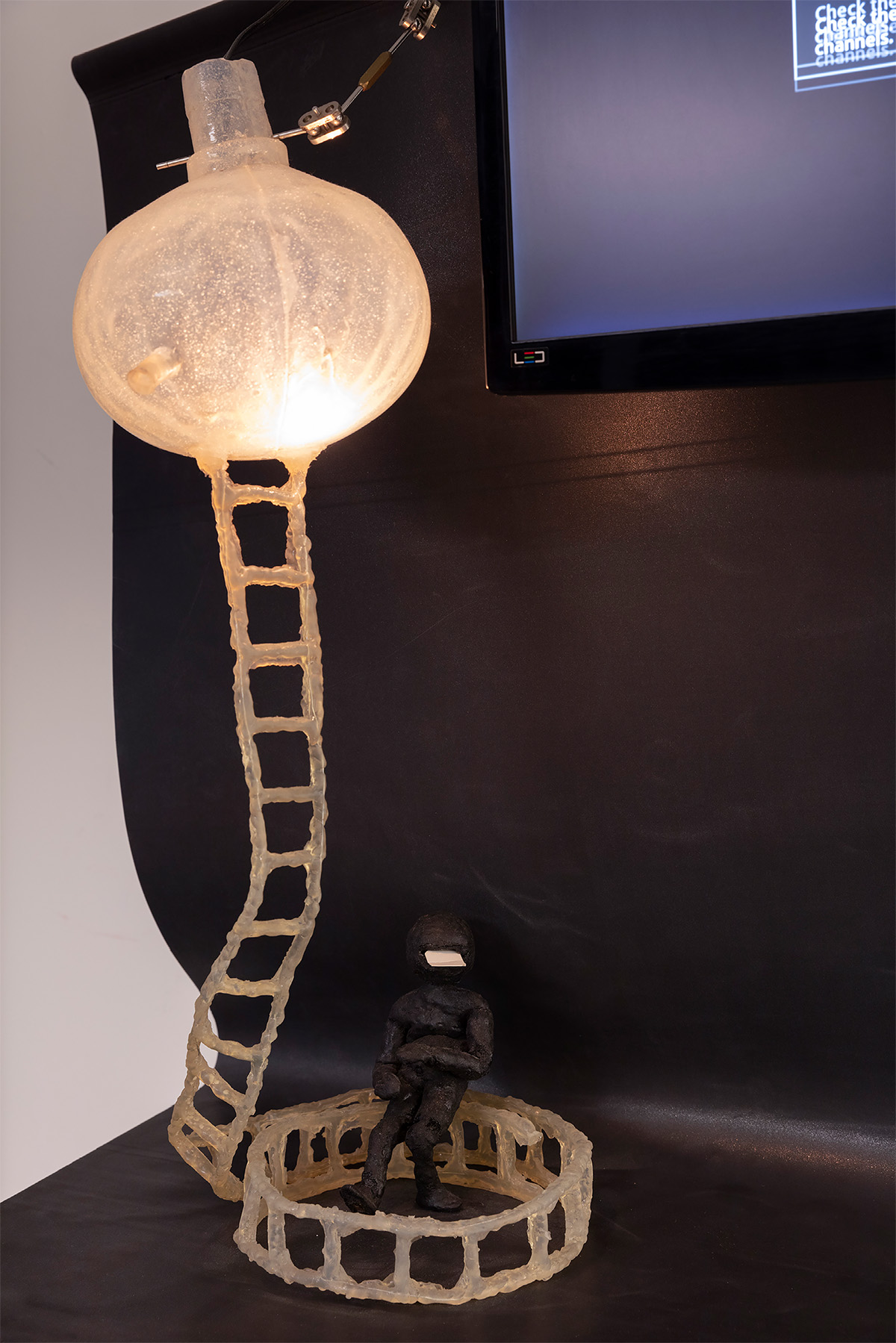 Nacho Carbonell and Niels Hoebers Rapture 2013 (?) steel, brass, latex, rubber and silicone 190 × 100 × 50 cm unica