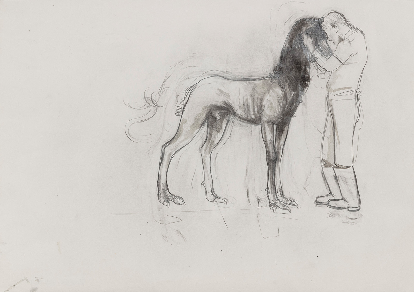 Charles Avery, Untitled (Riders and Ridables), 2008 matita e inchiostro su carta, 37,5 × 50 cm,